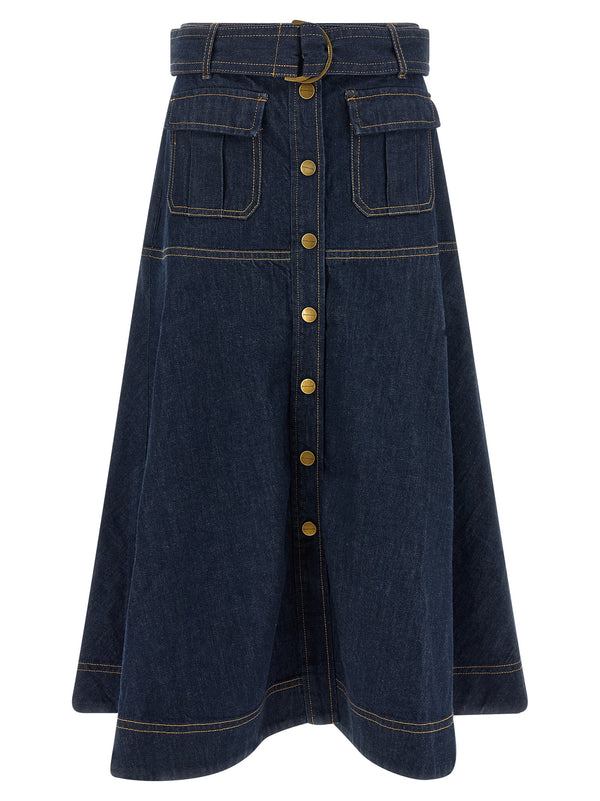 Denim Skirt Gonne Blu