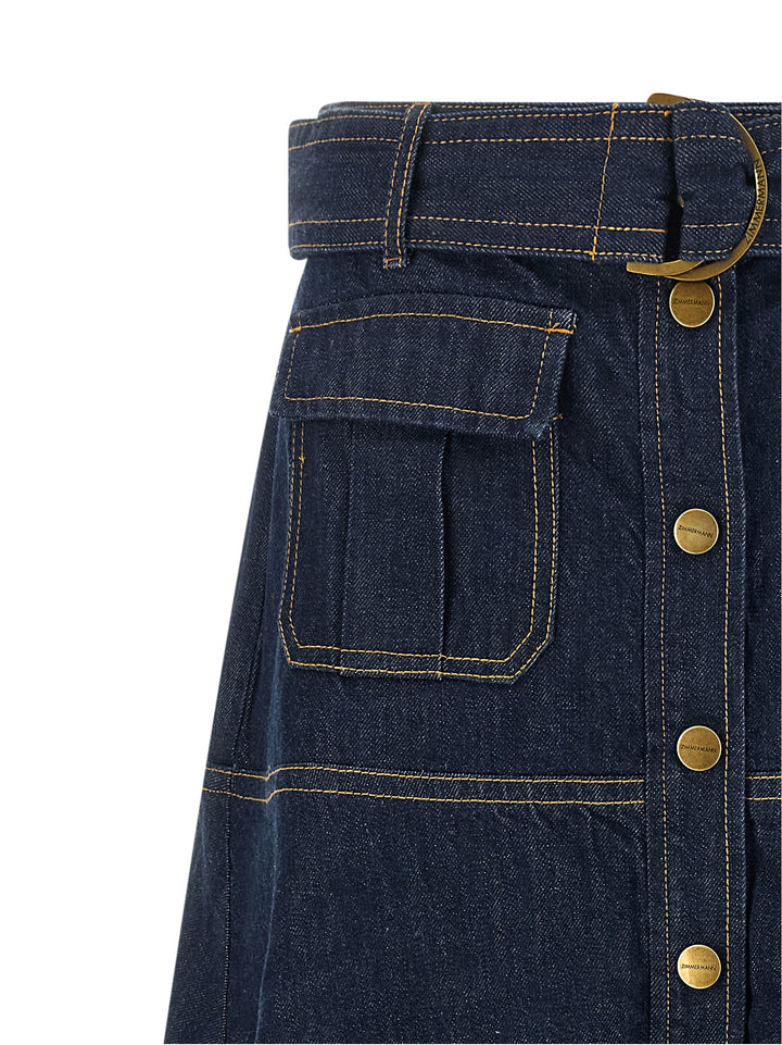 Zimmermann Denim Skirt Gonne - Blu | 56b4ddc3d837e3003e2560095b2f73986545496d