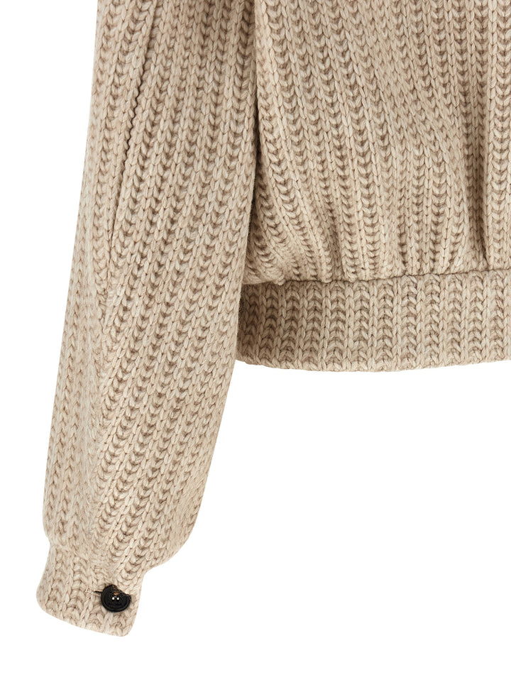 Giuseppe Di Morabito Wool Bomber Jacket Puffer Jackets - Beige | 0bb1d9b013b6ea90f9882bd799ae87be180f0d55