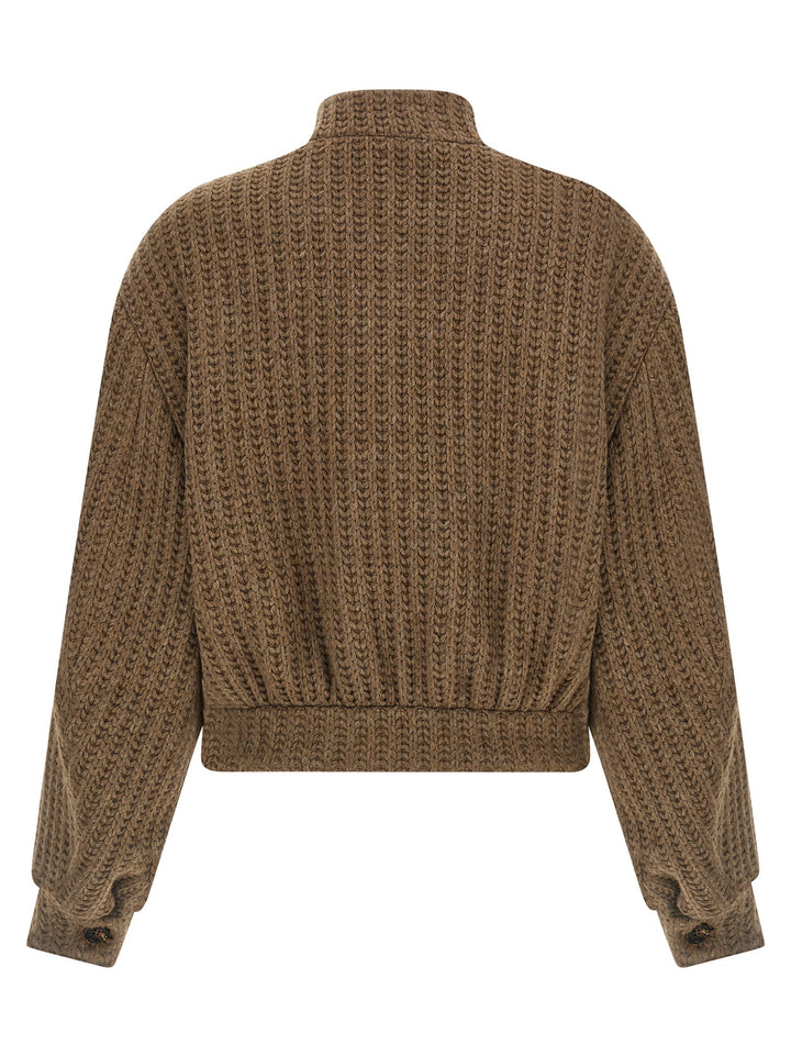 Giuseppe Di Morabito Wool Bomber Jacket Puffer Jackets - Marrone | 33a1e056fcad31b26609a0955d5ff9a3b5642909