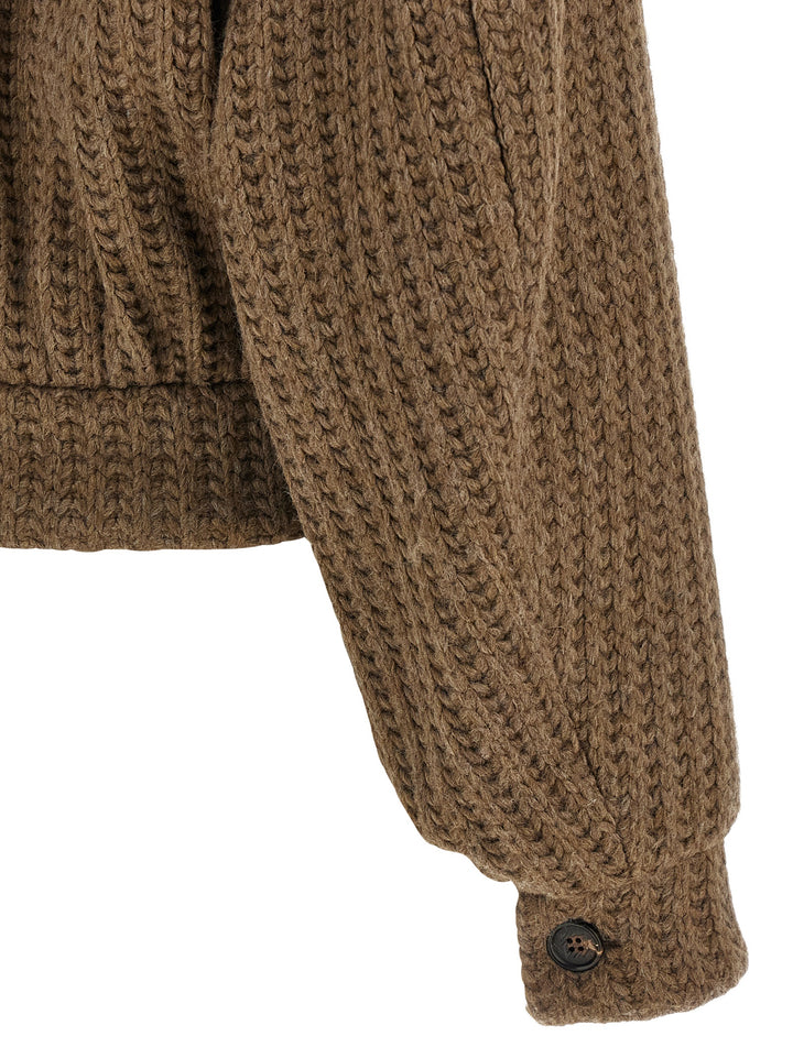 Giuseppe Di Morabito Wool Bomber Jacket Puffer Jackets - Marrone | 54e74f6578684bc271ce4ea810a681b81b66c66d