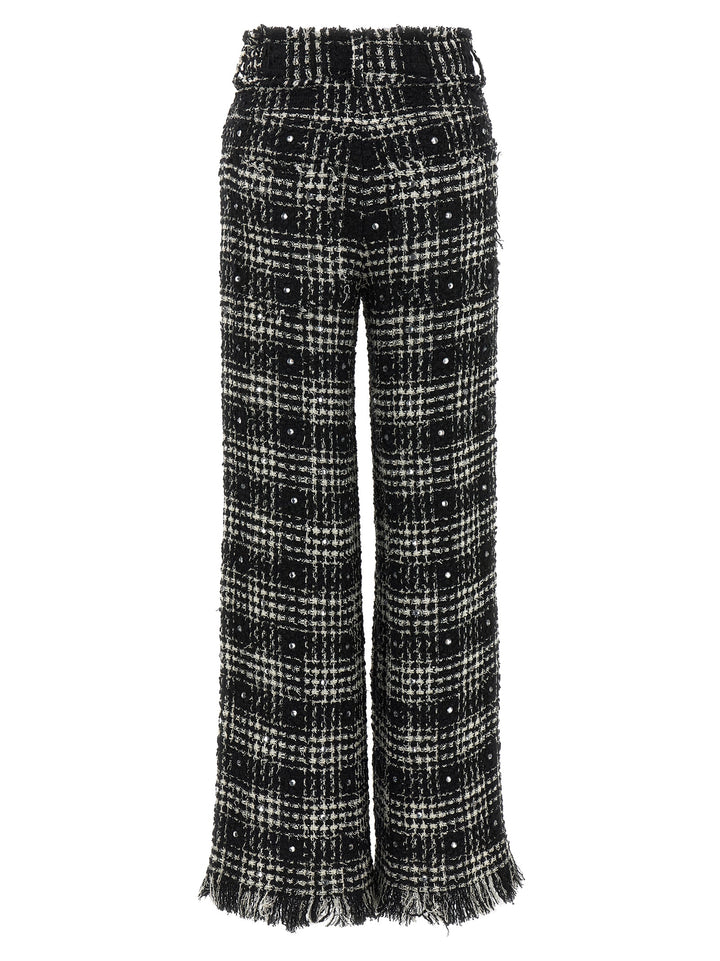 Giuseppe Di Morabito Prince Of Wales Pantaloni - Bianco/Nero | 9dfe97dff684024ca56b87ff0626884a4944dc8d