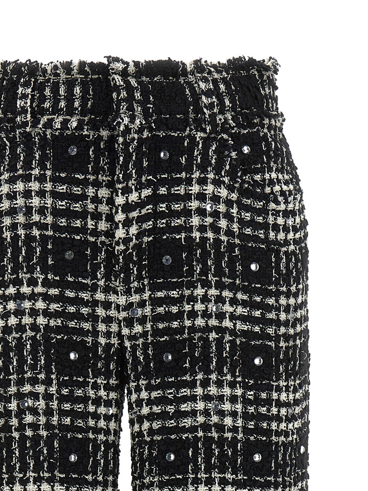 Giuseppe Di Morabito Prince Of Wales Pantaloni - Bianco/Nero | 5f1b4f9bb946b06a3adcf667223685a1c010ebaf