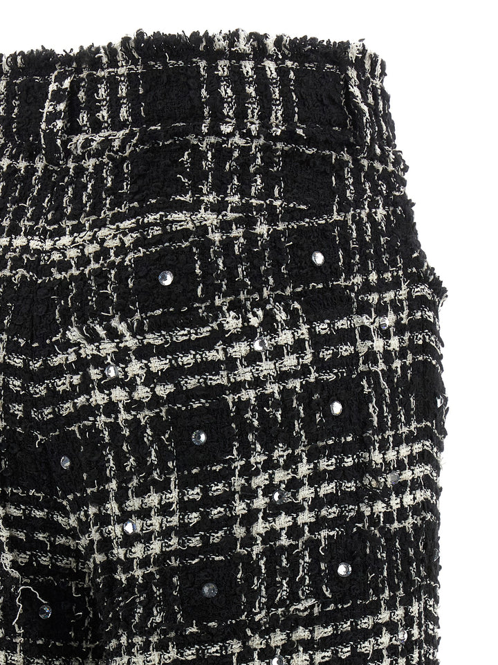 Giuseppe Di Morabito Prince Of Wales Pantaloni - Bianco/Nero | 8aab8b1a78f42c783665bbf769b4beb42a30a54f