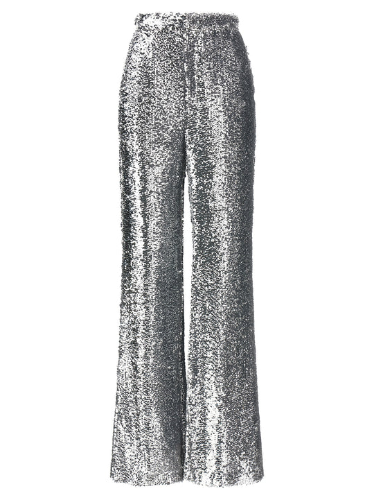 Sequin Pantaloni Silver