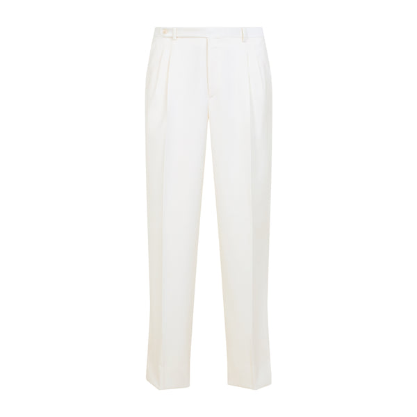 White Capri Wool Pants