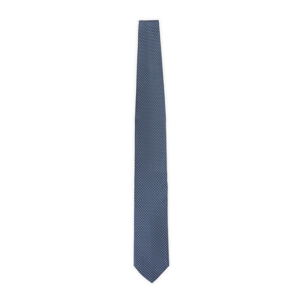 Blue Circle Dot Silk Tie