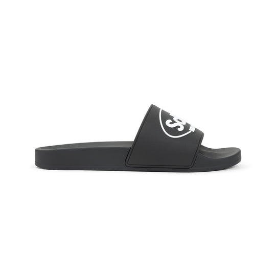 Black Tpu Pool Slide Slipper