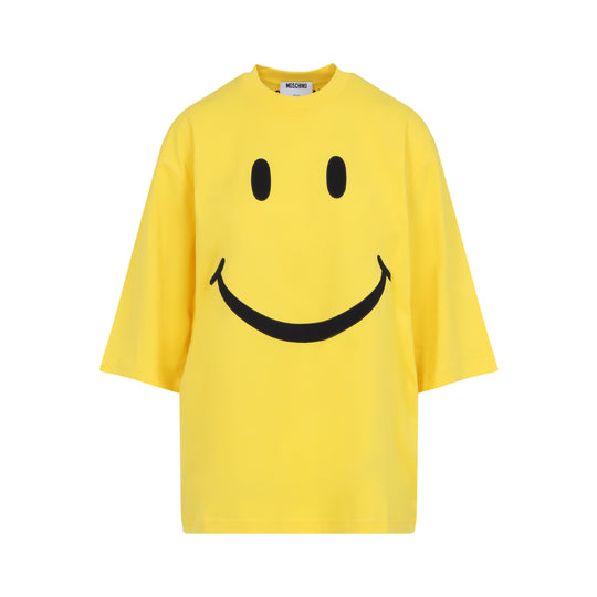 Yellow Cotton Smile T-Shirt