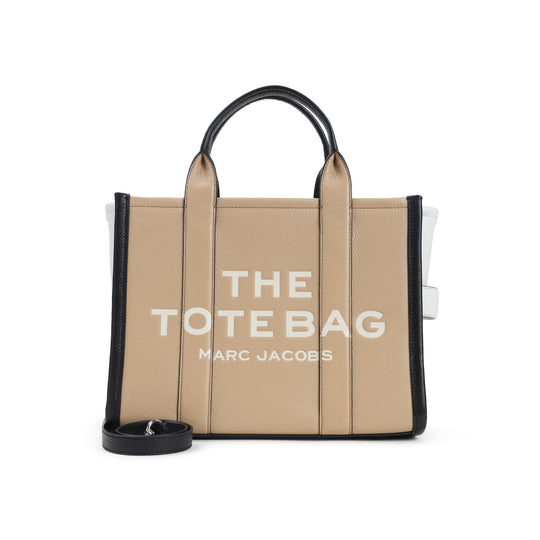 Camel Beige Cow Leather The Medium Tote Bag