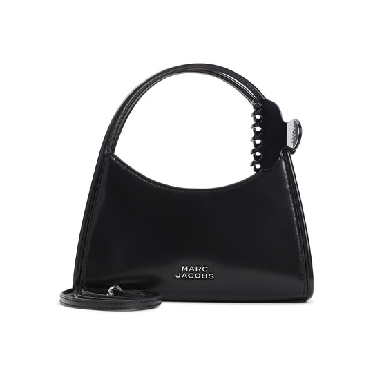 Black Cow Leather The Claw Clip Crossbody Bag