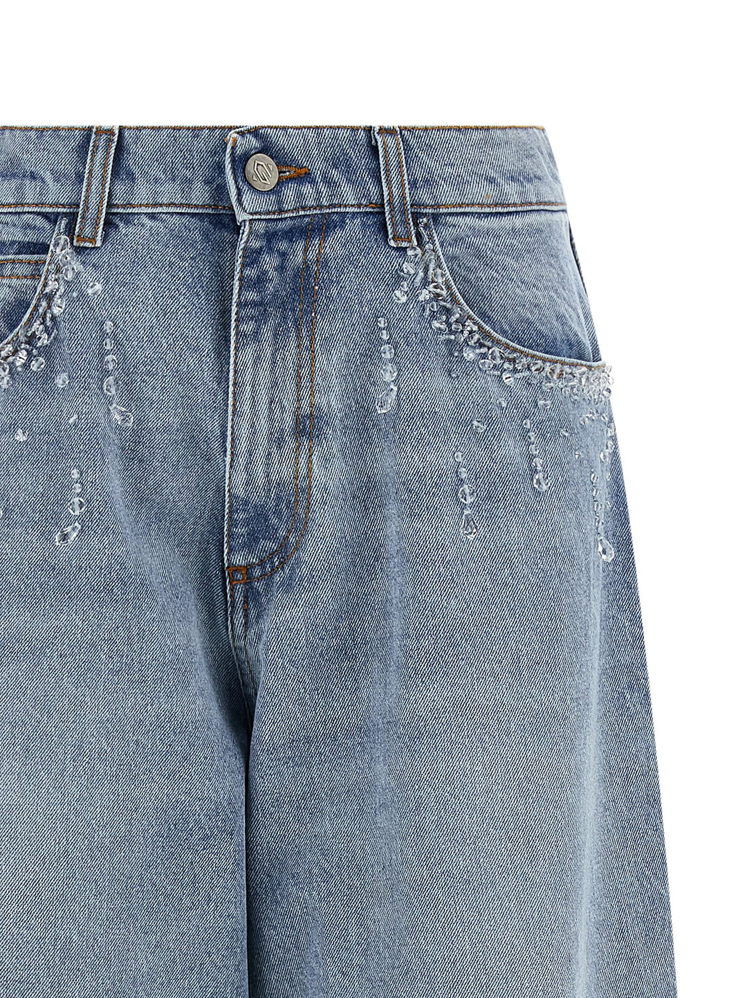 Giuseppe Di Morabito Crystal Jeans - Celeste | 10b415bdee63e15ddb86dc20e9c4096233488958