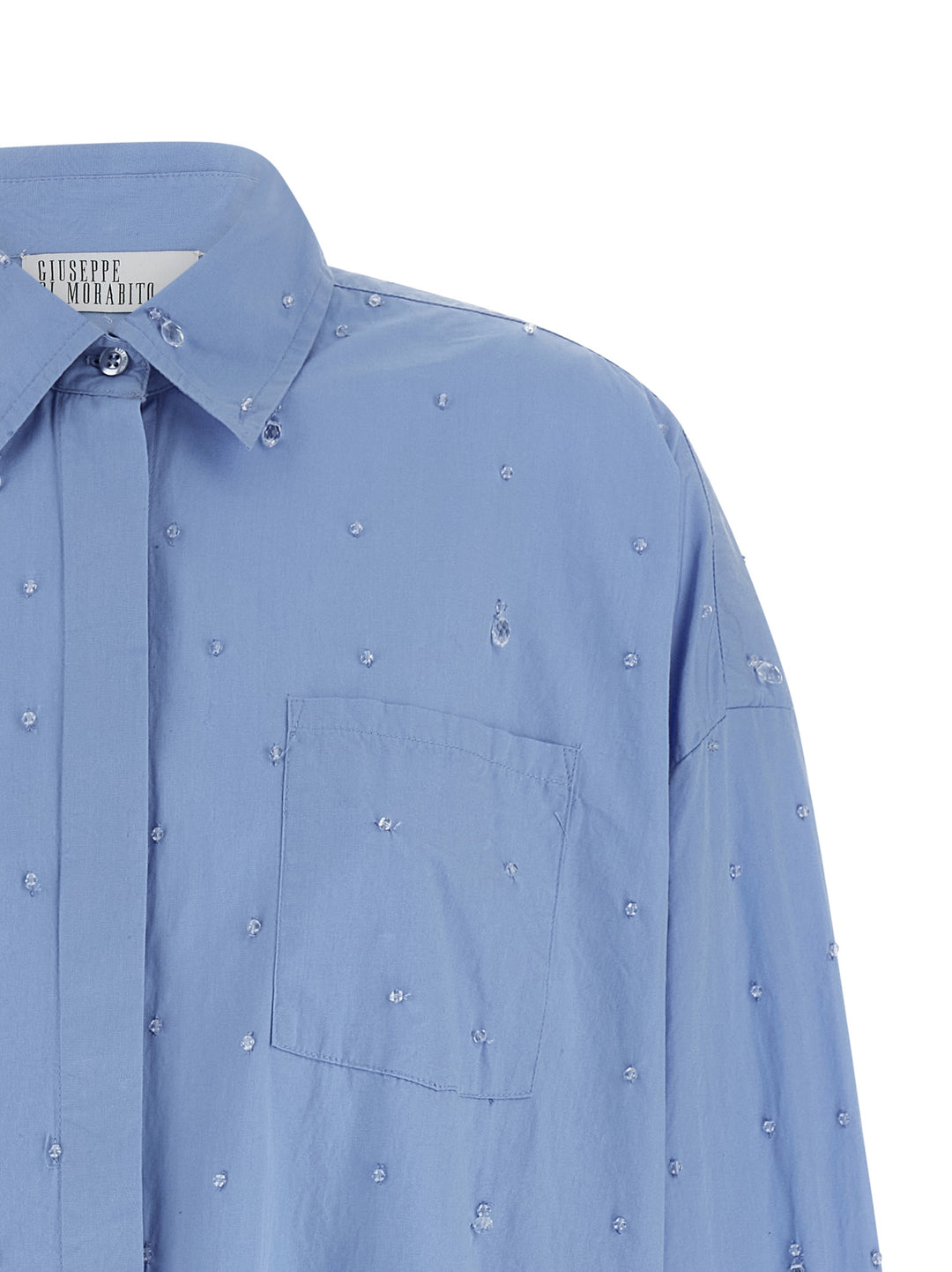 Giuseppe Di Morabito Crystal Shirt Camicie - Celeste | f03f8cd97aca26cda4aafc2a64ce0d01c7db8de7