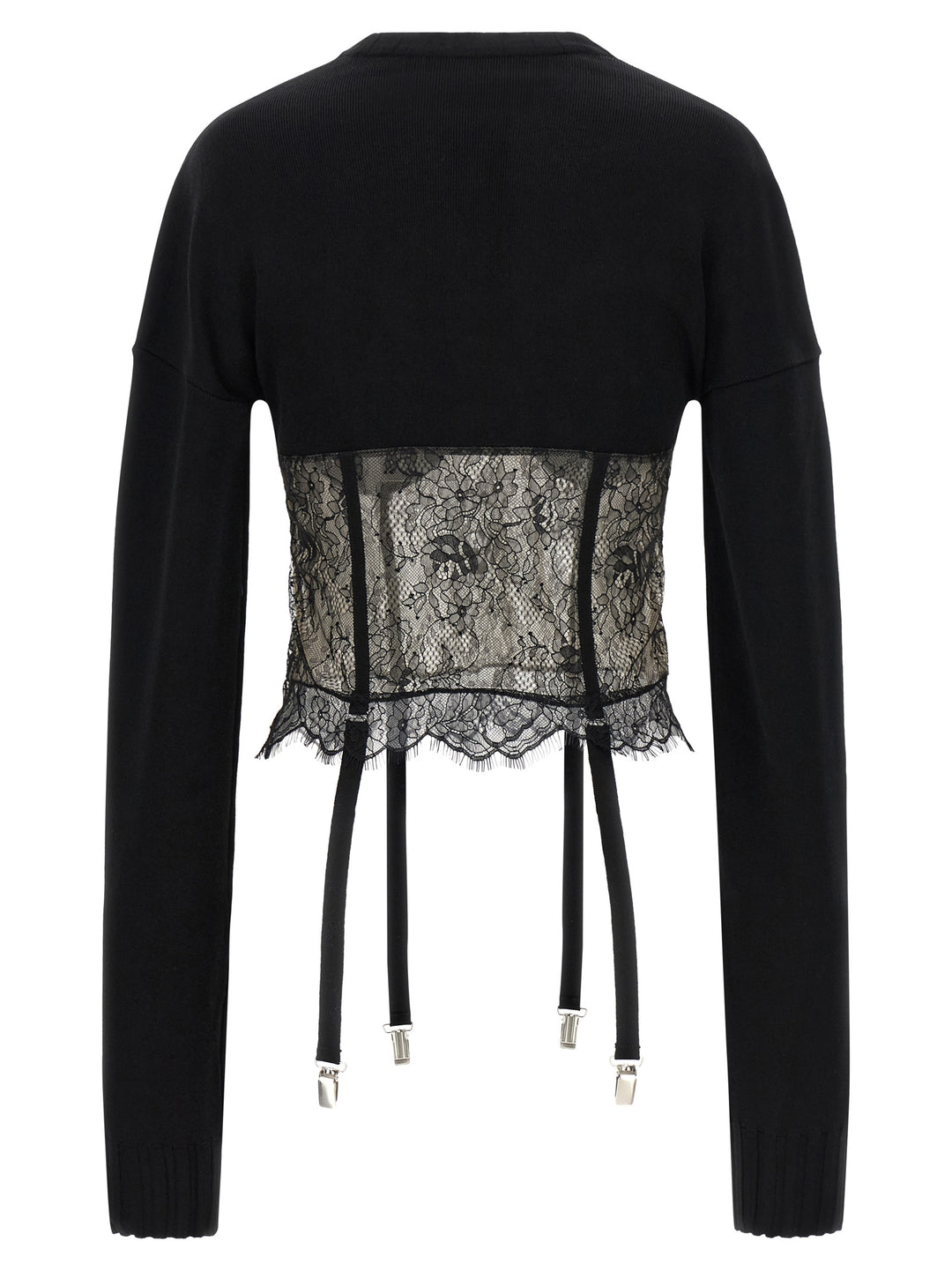Giuseppe Di Morabito Lace Insert Sweater Maglioni - Nero | afaee4698cac179cfb25e0a689525e439955616d
