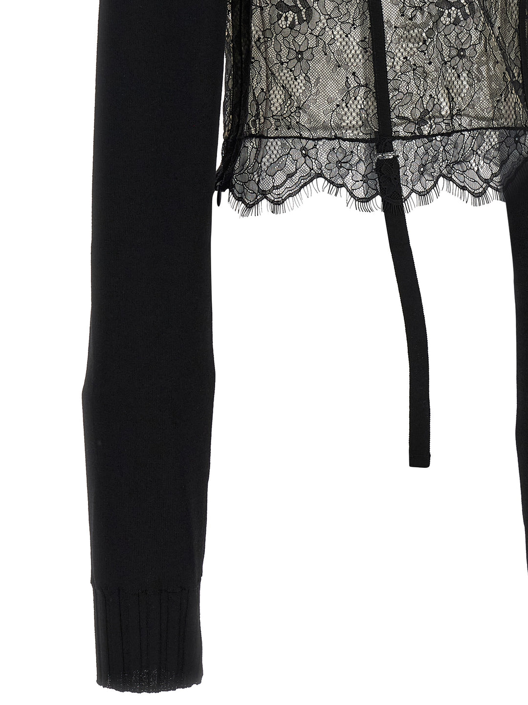 Giuseppe Di Morabito Lace Insert Sweater Maglioni - Nero | 75794627c8f1bc559b23ab50d6db7aee3124b919