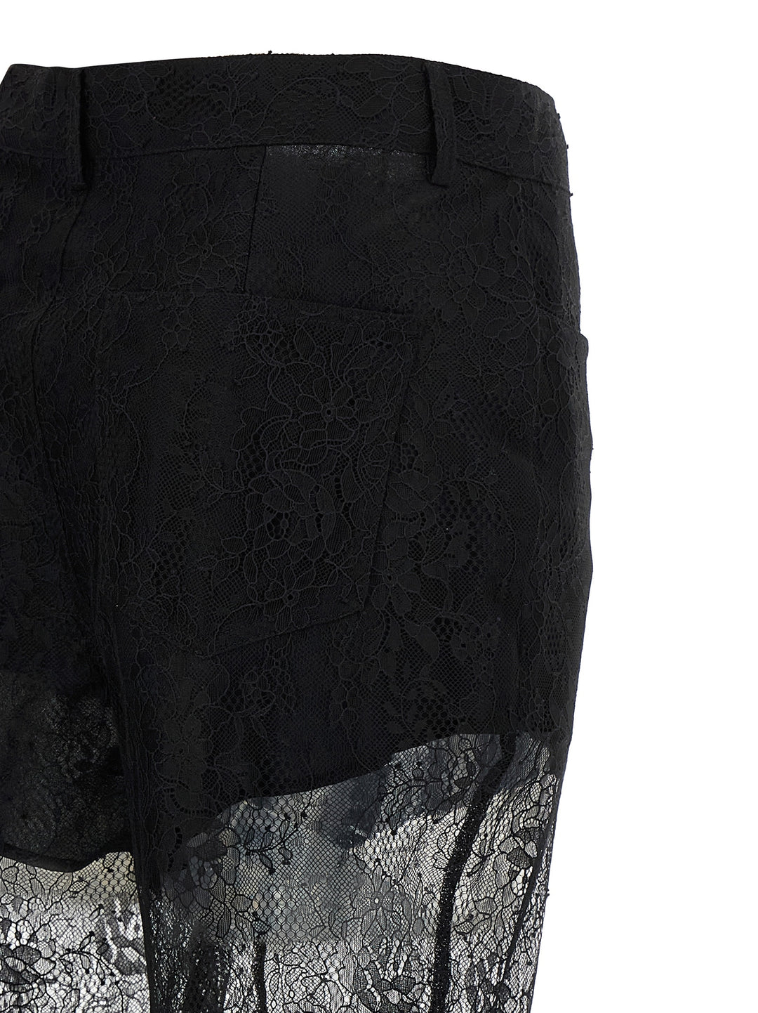 Giuseppe Di Morabito Lace Trousers Pantaloni - Nero | 3b4b2de345c2e88c05444363404265936dc24d38