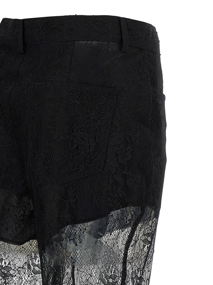 Giuseppe Di Morabito Lace Trousers Pantaloni - Nero | 3b4b2de345c2e88c05444363404265936dc24d38