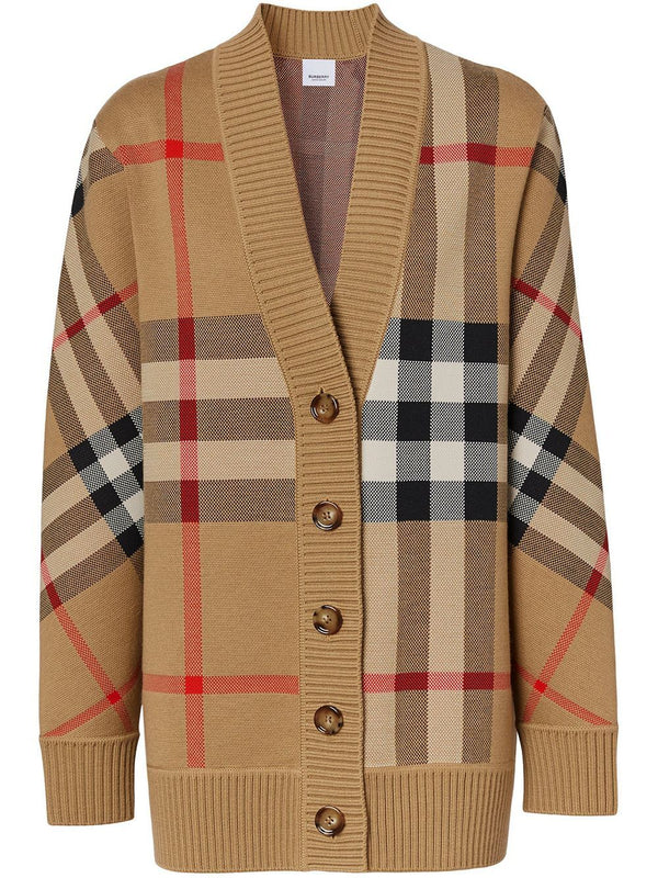 Cardigan Check In Misto Lana