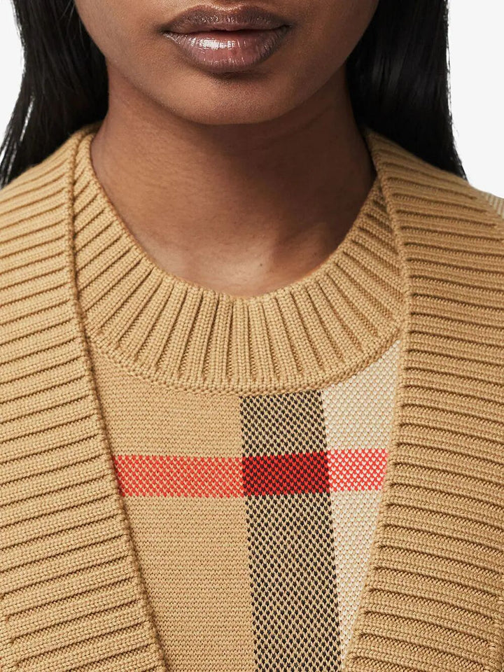 Burberry London England Cardigan - Marrone | 68a6fecd282b97aec5b325ee2331e2c1d1dc8dbd