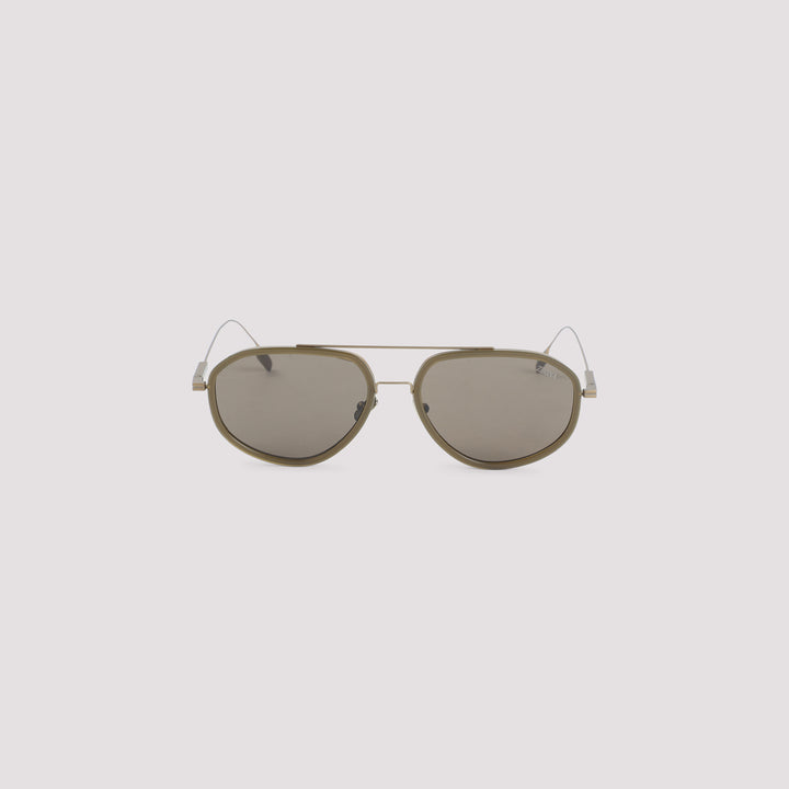 Zegna Eyewear Occhiali da Sole - Marrone | 9dbaef0b6a56be23dcc426fb4c1361d43a564f83