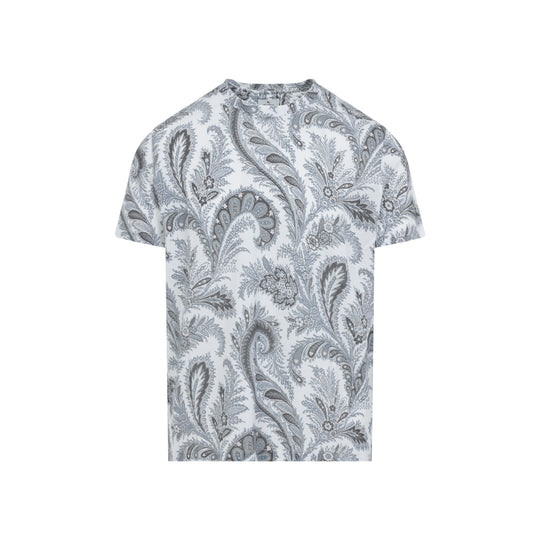 Printed Grey Cotton Roma T-Shirt