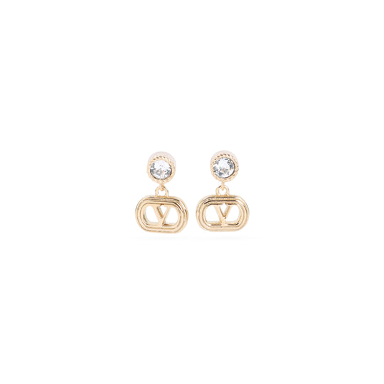 Gold Ovalette Brass Earrings