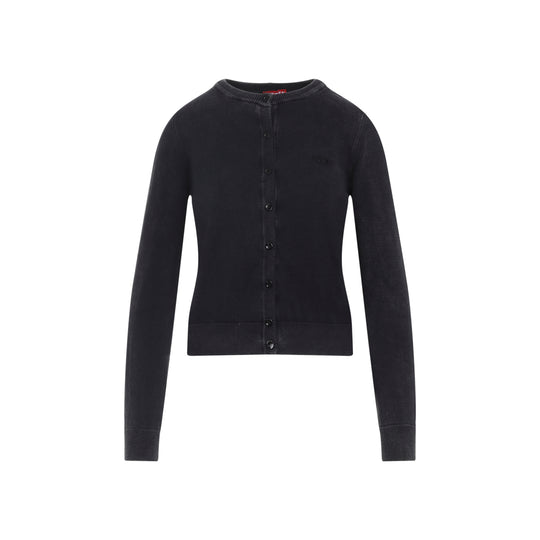 Black Cotton M-Bethanie Cardigan