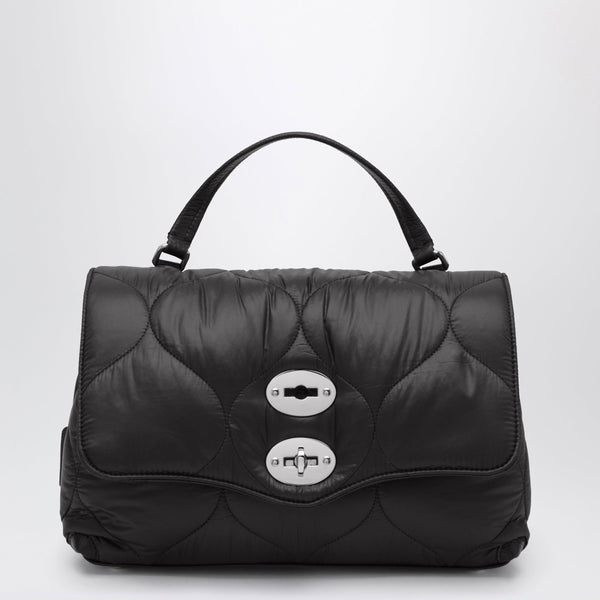 Small Postina Bag In Liquirizia Black Padded Fabric