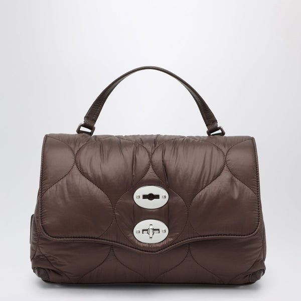 Small Postina Bag In Perugia Brown Padded Fabric