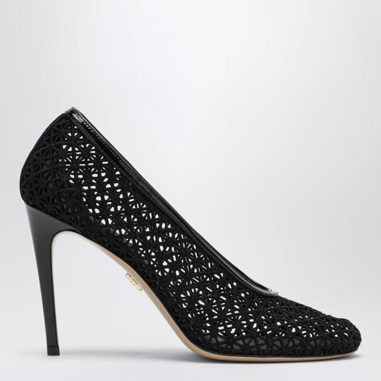 Black Macramé Pump
