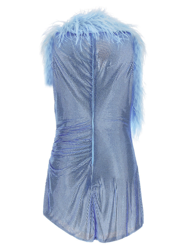 Giuseppe Di Morabito Dress With Removable Crystals And Feathers Abiti - Celeste | 575c507a1ec30a7b94992c755c0cebbf4ce77891