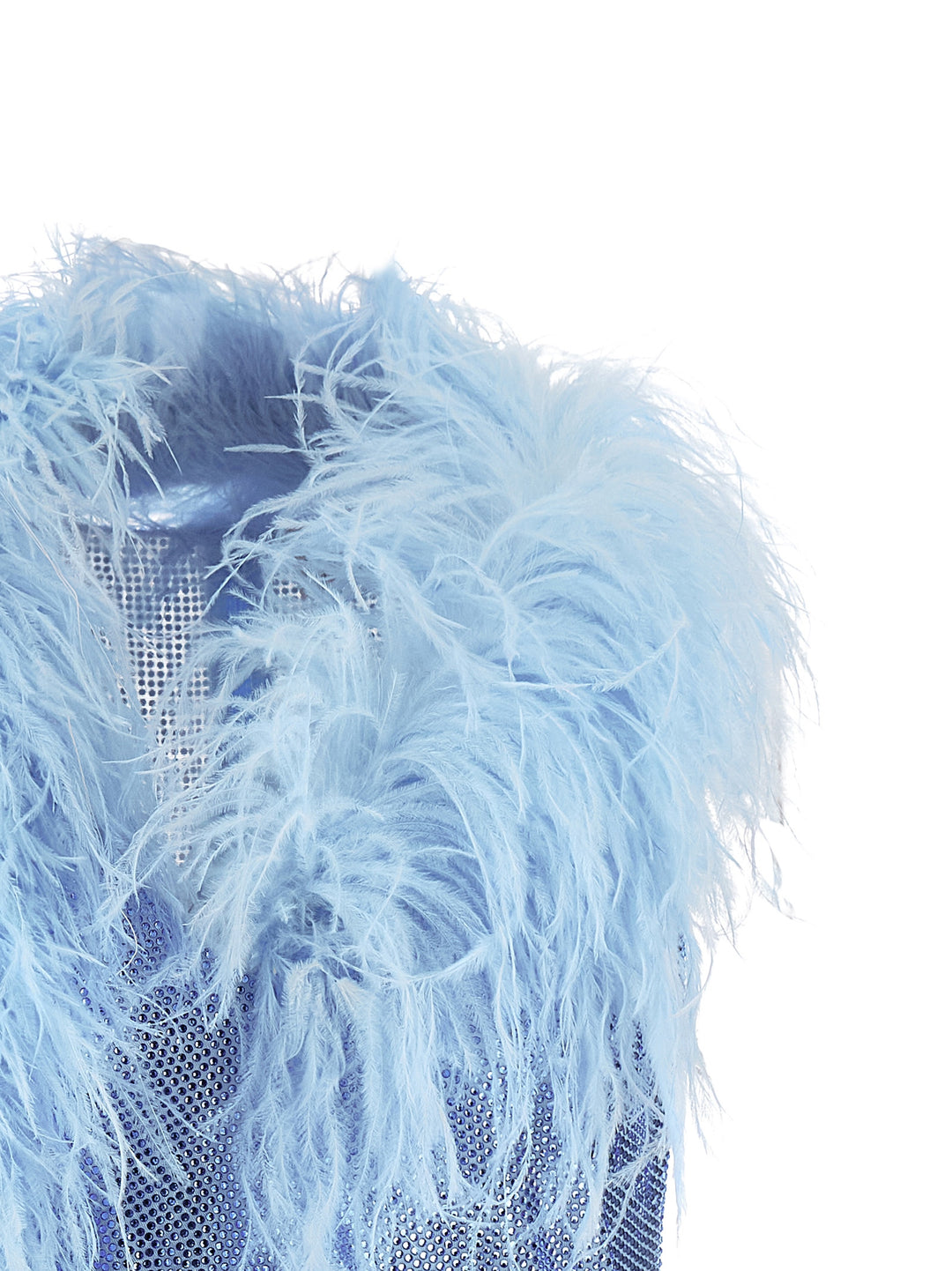 Giuseppe Di Morabito Dress With Removable Crystals And Feathers Abiti - Celeste | 7764a717fefb8884076992ff78198469627f67bf