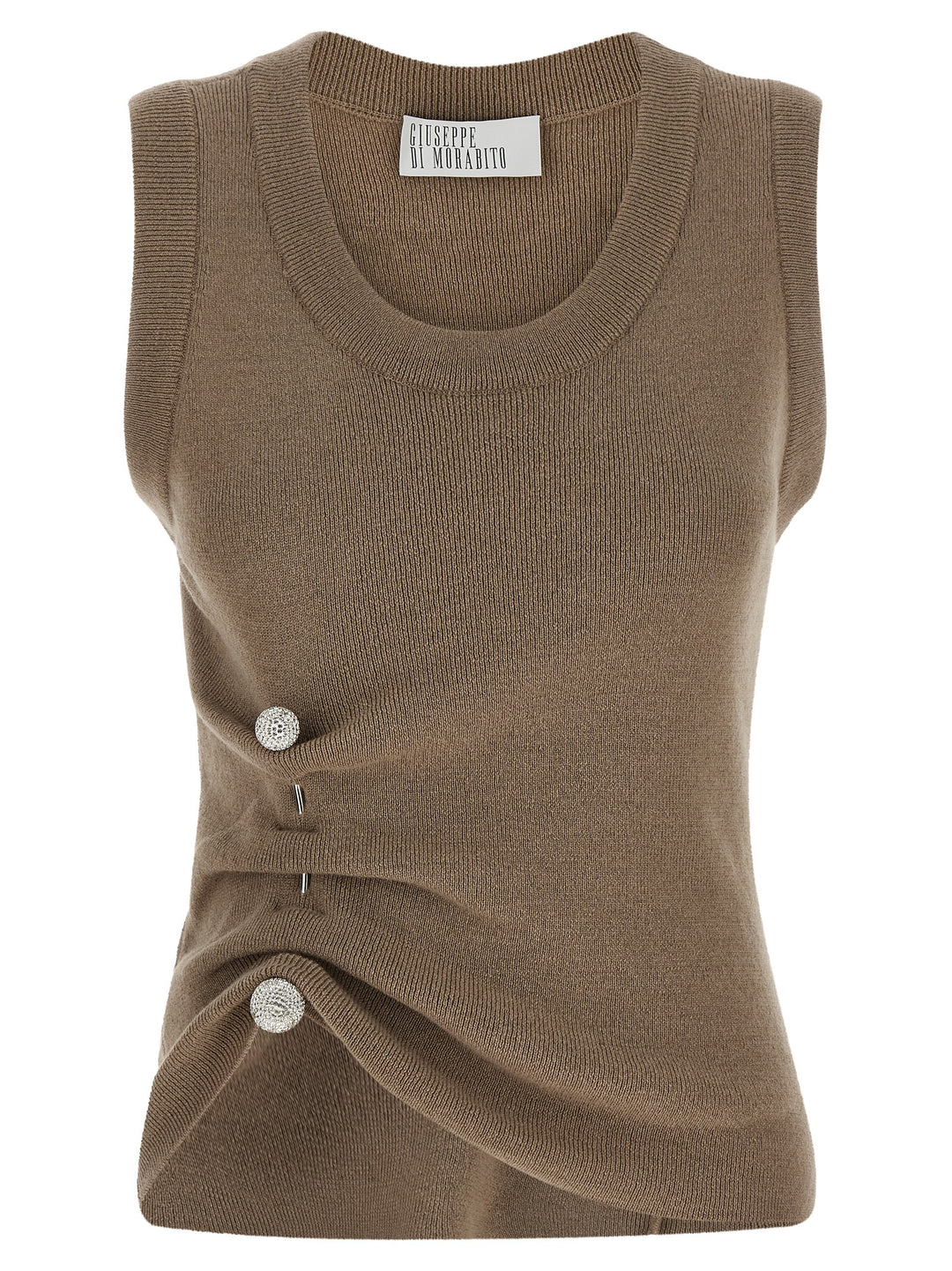 Giuseppe Di Morabito Jewel Brooch Top Top - Beige | 11307e61aff89f69a66d075b16e1275afced3efc