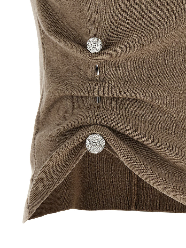 Giuseppe Di Morabito Jewel Brooch Top Top - Beige | 1cc0a72819ac35009dbca69d76b122a3d3ac8f70