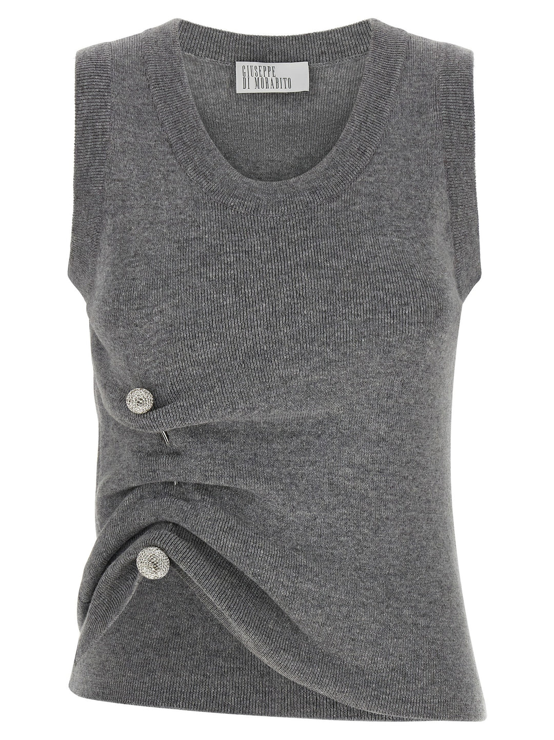 Giuseppe Di Morabito Jewel Brooch Top Top - Grigio | 23db09509fa9073ea6b1c1051c33000d9f8f9681