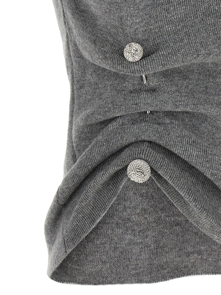 Giuseppe Di Morabito Jewel Brooch Top Top - Grigio | 239ec59969a8947c2d36ad7428648857000e80ef