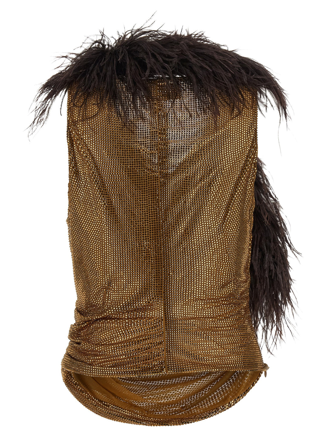Giuseppe Di Morabito Mesh And Feather Top Top - Oro | 5955415b045d201b89ec80bfe668eaa7b54aebd7