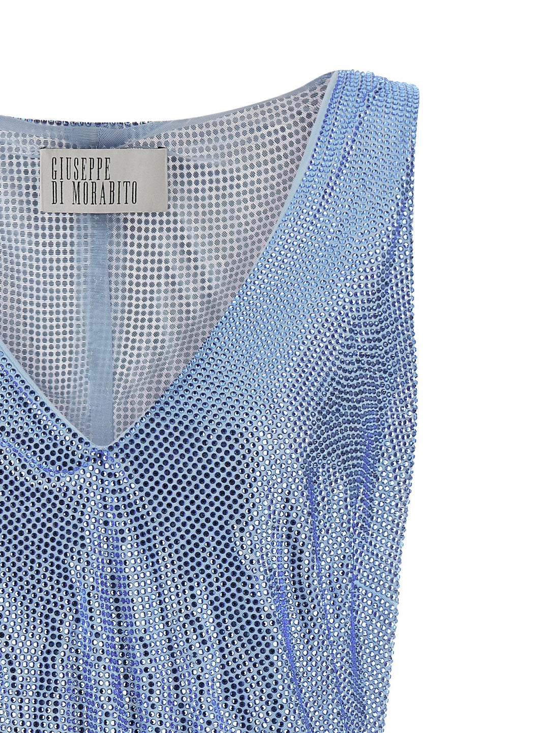Giuseppe Di Morabito Mesh And Feather Top Top - Celeste | 9228cbf877c665d2bd1f381c36779227133a737e