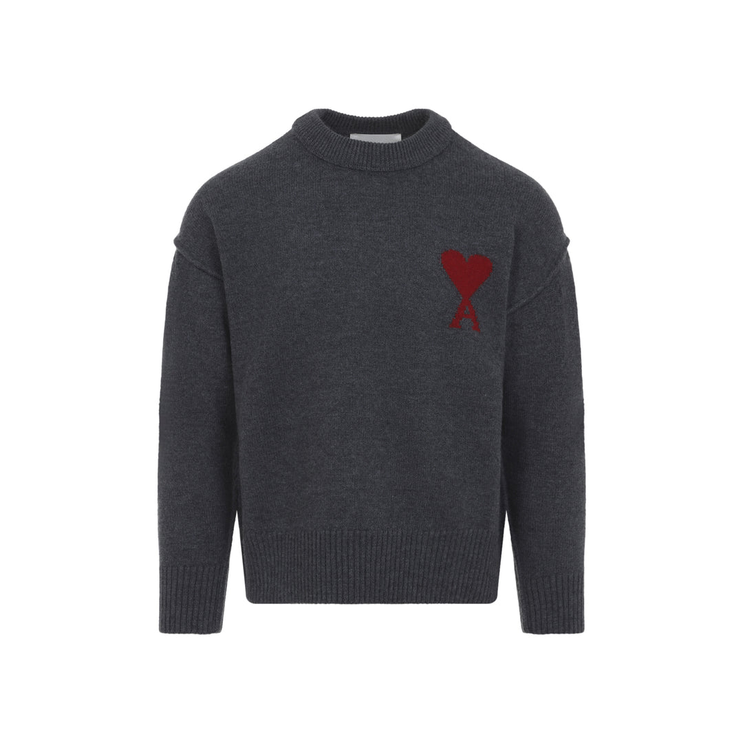 Ami Paris Sweater - Grey | 953785110b20eb80f812df9b95bd4fc3f065964a