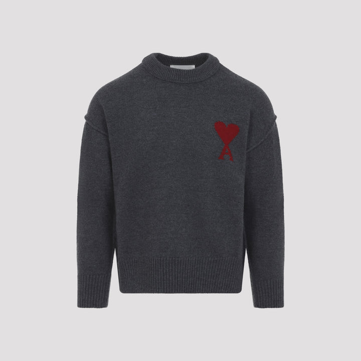 Ami Paris Sweater - Grey | 2273027f6647b4cf3f81d35c9deb53d02829d349