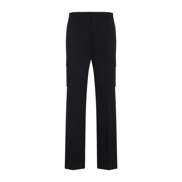 Black Tailored Cargo Trousers