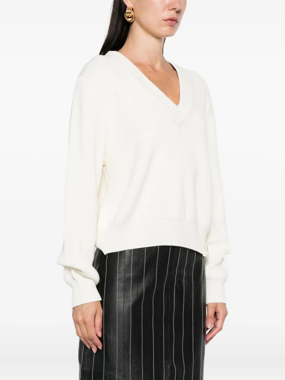 Victoria Beckham V neck - Bianco | 3b00b8266f7a197611e8b1ef3a2134eea6edbb5d