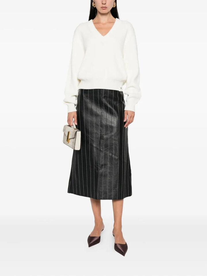 Victoria Beckham V neck - Bianco | fe51a342f8c29df33f55bdd860d28d5e9a8c3f9d