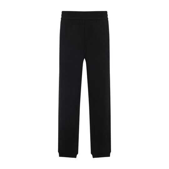 Black Cotton Sweat Bottoms