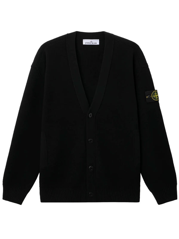 Cardigan In Maglia Con Scollo A V E Tasche