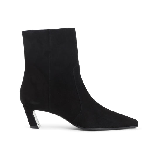 Black Goat Leather Stassi Zip 50 Bootie