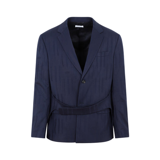 Blue Wool Shibori Relaxed Jacket