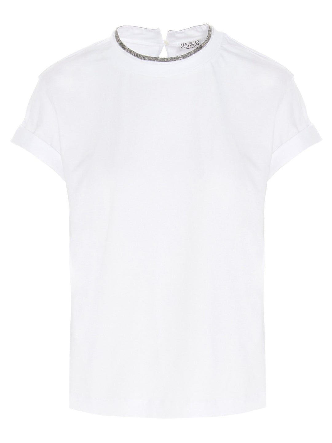 Brunello Cucinelli Monile Jersey T shirt - Bianco | d891d81a84085ce89f11691d9a264c1d9b6431a7