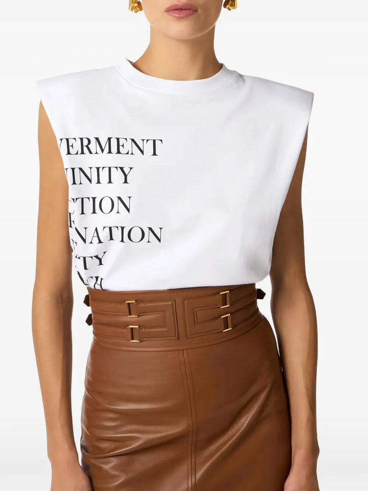Elisabetta Franchi T-shirts - Bianco | 7908f3cd9ee296a07f2671bc0fdf33b6780dbc1f