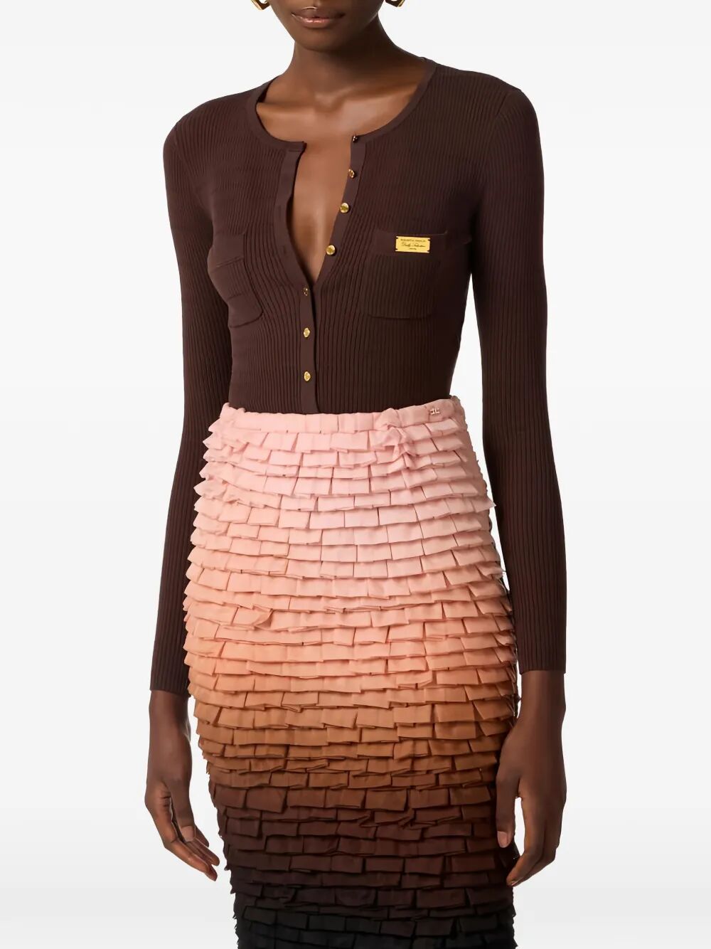 Elisabetta Franchi Cardigan - Marrone | 78ba3aa40b9ae03717fc9fef3fedc882764ab58e